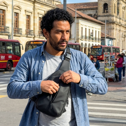 BOLSO DE HOMBRO PARA HOMBRE ANTIROBO IMP